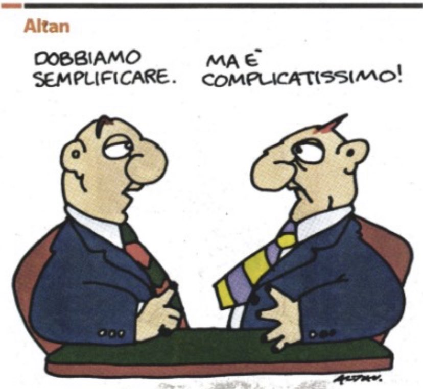 La migliore di oggi. La sfida più grande e prioritaria. No bacchetta magica, molto cacciavite, un po’ di martello quando serve...