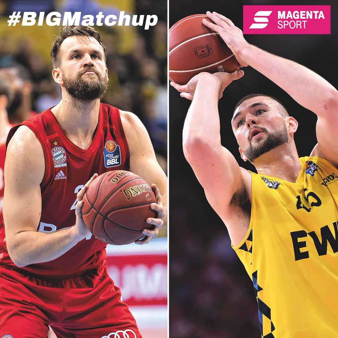 BIG_Deutschland's tweet photo. Gruppe 🅰 - Spieltag 5️⃣
📌 Heute, 19 Uhr: @fcb_basketball (2-1) 🆚 @EWE_Baskets (2-1) | LIVE bei #MAGENTASPORT
😤 #BIGMatchup: Danilo #Barthel 🆚 Nathan #Boothe.
📌 Bereits heute, 15 Uhr: @ratiopharmulm (3-0) 🆚 @BGGoettingen (1-2) https://t.co/fYHWBuiZfX