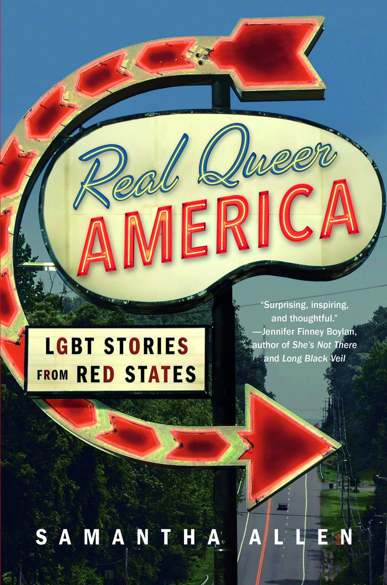 Day 13: Real Queer America (2019) by Samantha Allen. This nonfiction novel follows the travels of Samantha Allen, a transgender woman in a wlw marriage. She travels the red states, showing the progressions and adversities of the queer communities that live within them