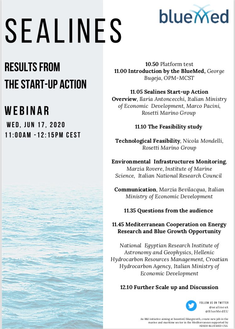 SealinesA's tweet photo. Join our webinar:                    SEALINES Results from the Start-up Action - June 17th 11:00 CEST- 
Register at: https://t.co/alFiQVgF0j                             @BlueMedEU https://t.co/KyVr75GHz0
