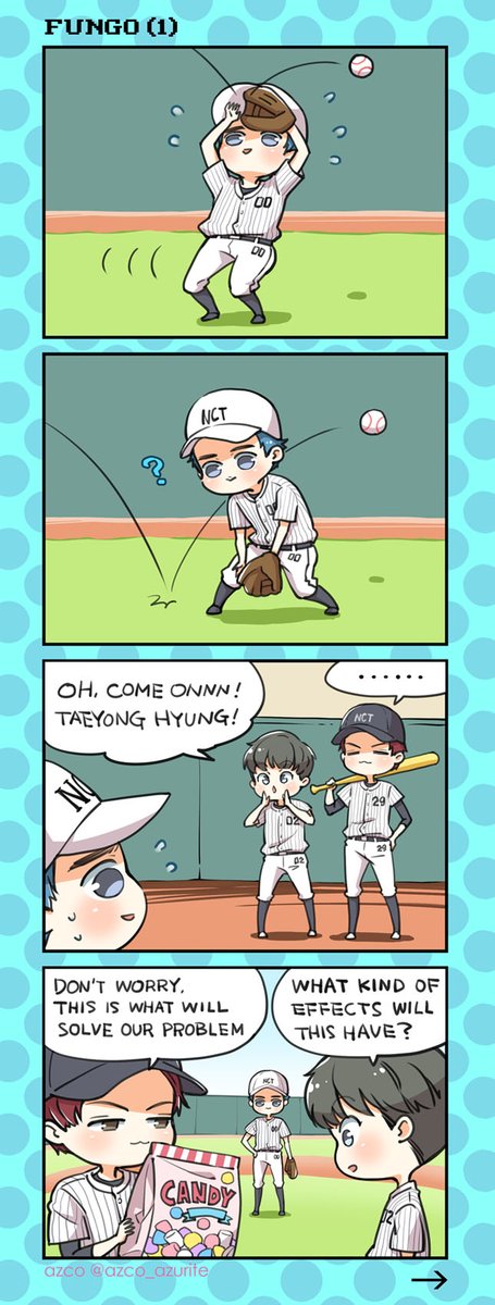 Baseball ? ⚾️

#NCTFanart #NCT127 #azcomic
#태용 #Taeyong #쟈니 #Johnny #마크 #Mark #유타 #Yuta 