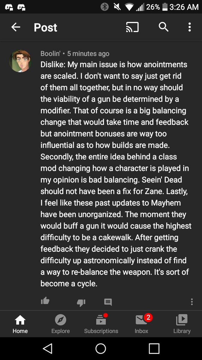 xyvyo's tweet photo. @Joltzdude139 Just wanted to show my gratitude for the poll you put up on YT. I'm glad we can make progress towards the best BL3 can be. https://t.co/JiGEeZgZeX
