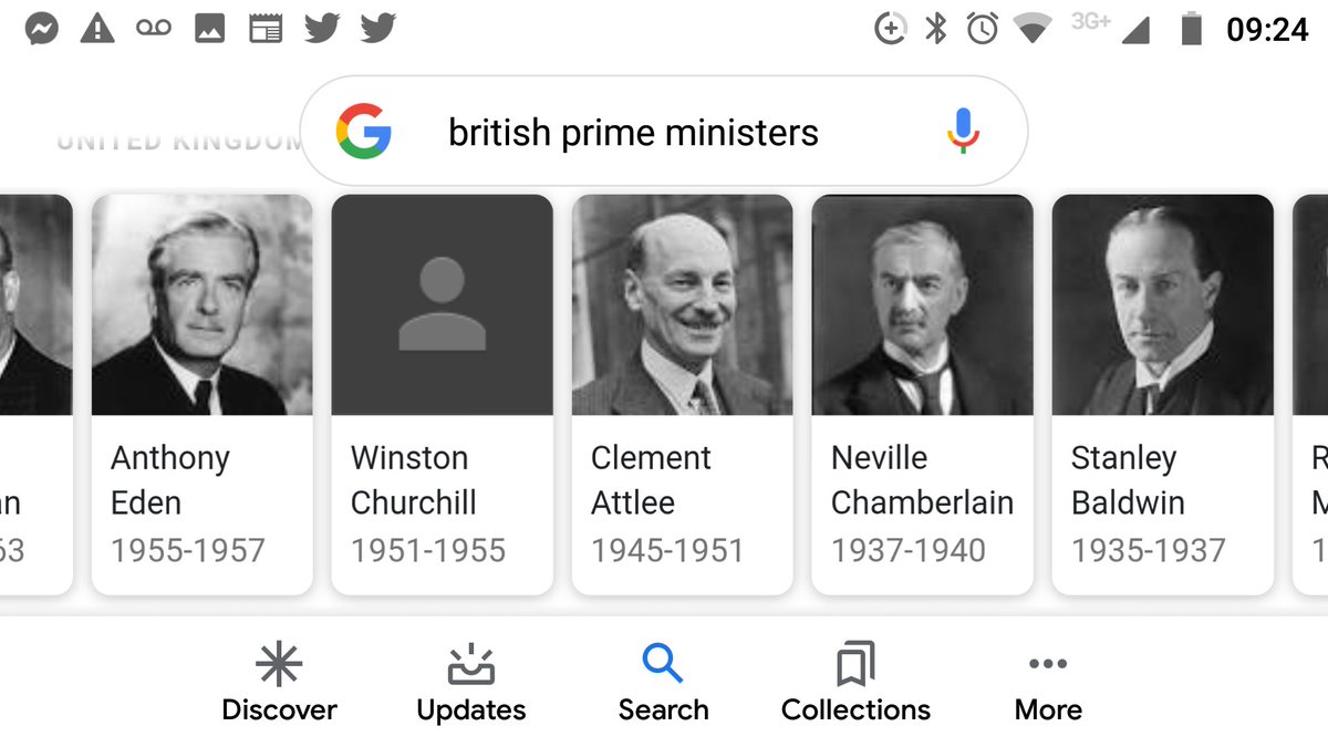 clivechilcott's tweet image. #DeleteGoogle If they want to remove #WinstonChurchill we can remove them.

 @Google Have removed Churchill from British Prime Minister&apos;s search.

He&apos;s been removed from the WWII timeline entirely. And his pic has been removed from his second term as PM in the 50&apos;s.