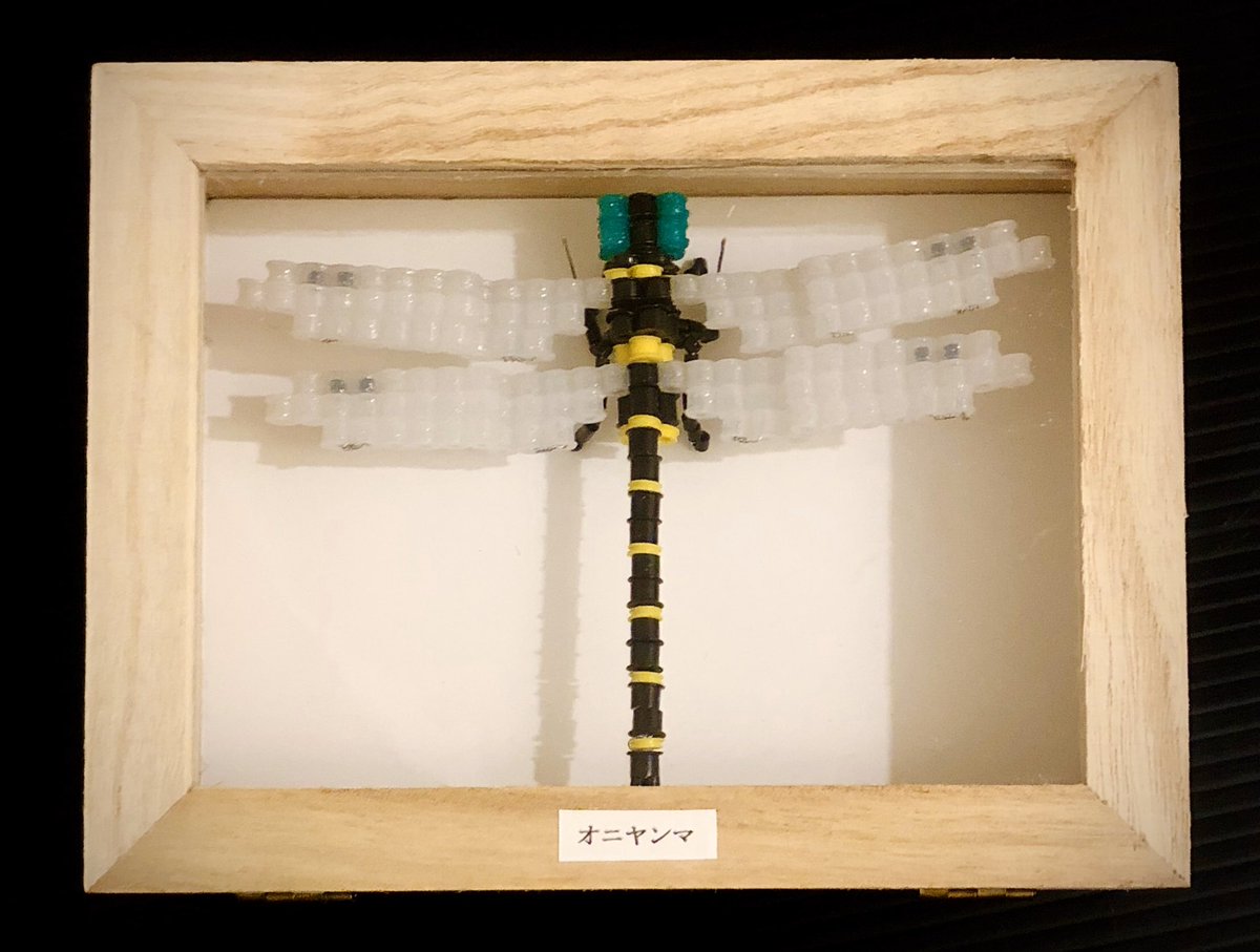 アイロンビーズ 【アイロンビーズで昆虫標本】 No.3トンボ