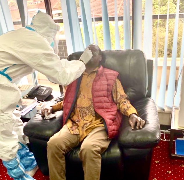 RailaOdinga's tweet photo. I took the Covid 19 test at Kemri in Mbagathi earlier today. I took the opportunity to appeal to all Kenyans to go for testing. A COVID-19 certificate is becoming an important document as we continue battling the pandemic. https://t.co/aYKRtGqTqM