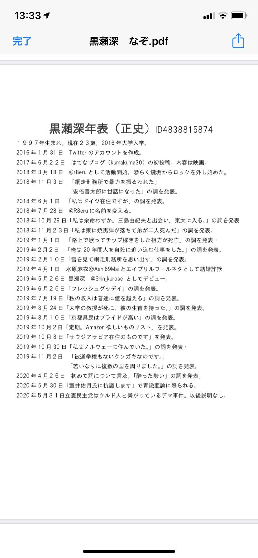 瀬川深 Segawa Shin 黒瀬某 米山隆一氏に絡んでるみたいだけど 黒瀬が無い知恵絞って拵えた嘘プロフィールを越える 経歴をリアルで有しているのが米山隆一 というどこかで見た書き込みに吹いた 確かにその通りではある T Co W33z62pftx