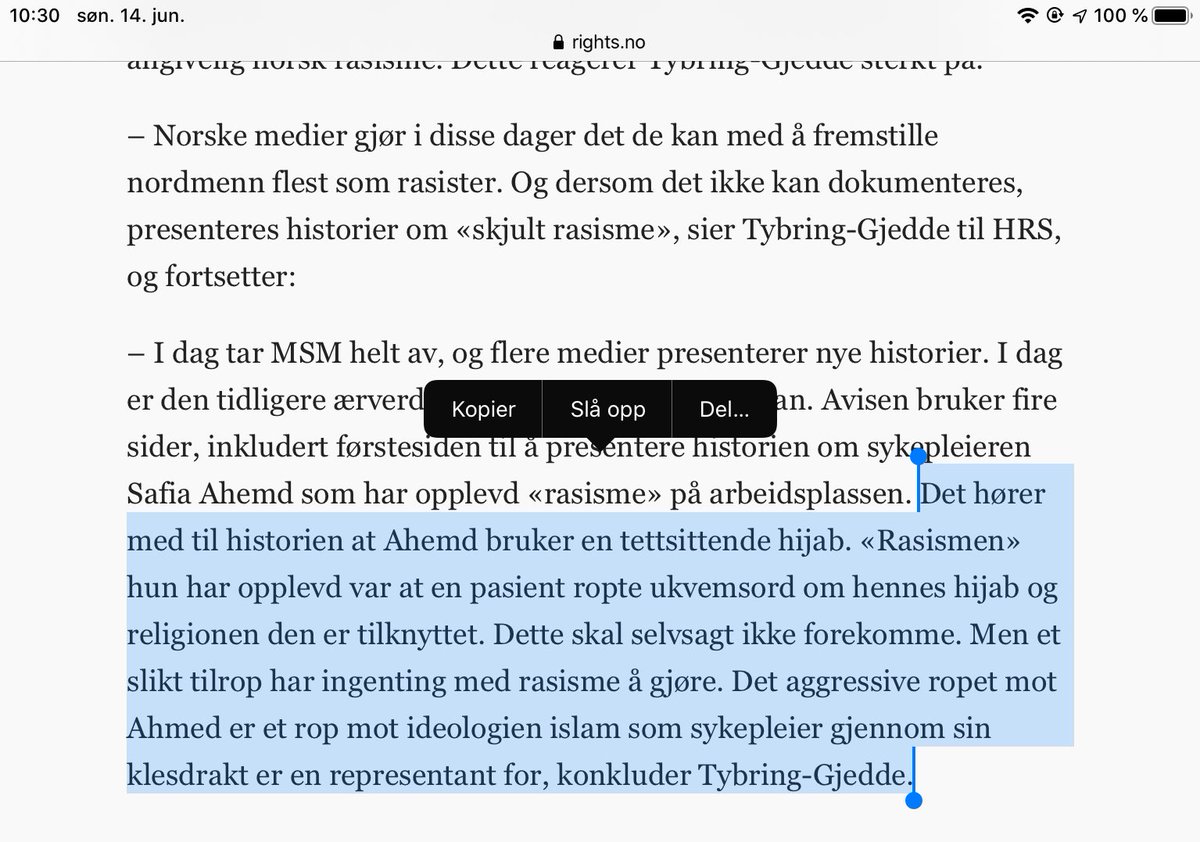 periferien_'s tweet photo. Dette er ganske utrolig: en stortingsrepresentant uttaler til en muslimfiendtlig blogg at når en sykepleier med hijab utsettes for trakassering og vold er det i grunn hennes egen skyld

(Han unngår selvsagt å nevne volden, enklere slik sikkert...) https://t.co/zA1auxr1yP