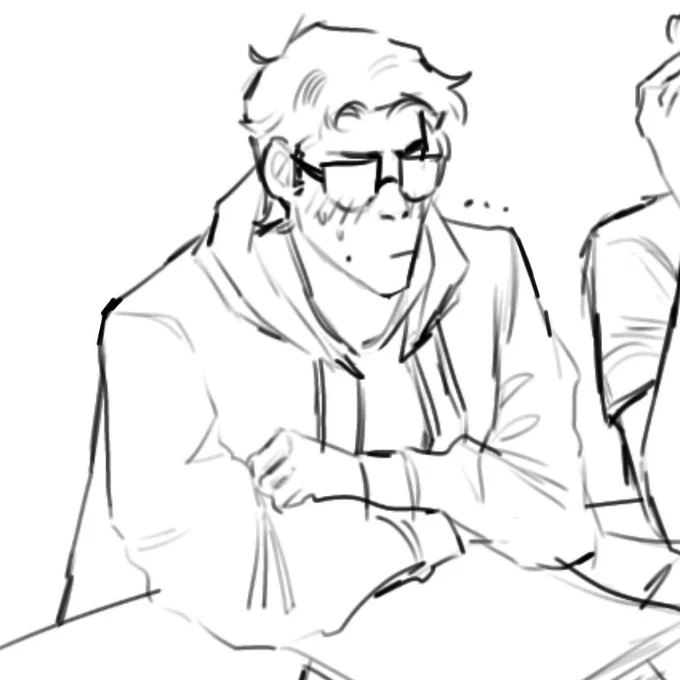 Another fanart I did for my character, Alex! and..who's that beside him? ? 