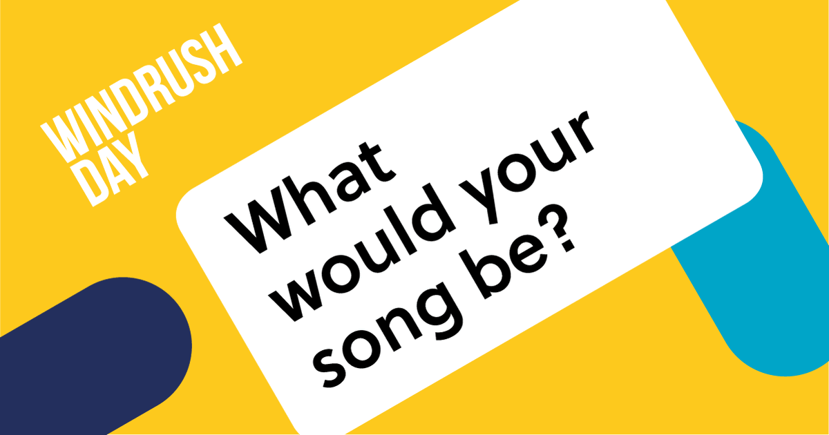 WindrushLambeth's tweet photo. What song do you think of when you think of the Windrush Generation?
#SingforWindrush #ArtforWindrush #Windrush2020 #ThankYouWindrush #GetInvolved
#WindrushLambeth #BrixtonProject #WindrushLivesMatter #BlackHistory #BritishHistory #BlackBritishHistory #BlackBritishCulture https://t.co/yKGJIRjMYV