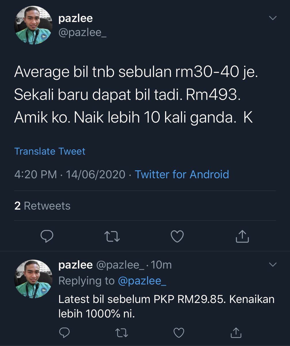 asrulmm's tweet image. Tenaga Nasional spin macam mana pun, kenaikan bil elektrik hingga 600% ni memang tak ada logika. Terima kasih pada kerajaan Abah hangpa melantik menteri yang salahkan pengguna ‘keliru’ dan timbalan yang baru nak suruh siasat.

Kalau Menteri PH dulu, by now dia serang HQ TNB dah