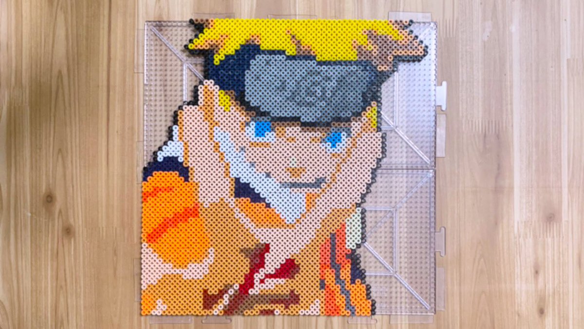 Aki Twitterren うずまきナルト再挑戦 手の出来に満足 T Co Hpml7010r7 アイロンビーズ Perlerbeads Naruto Naruto ナルト うずまきナルト