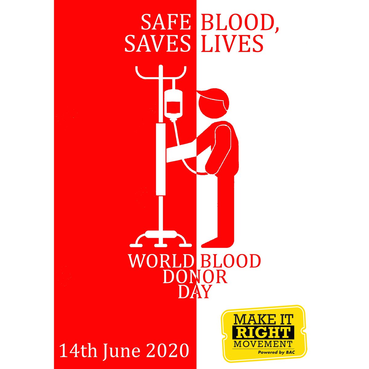 makeitrightMY's tweet image. World Blood Donor Day is celebrated on 14 June every year. This event serves to thank voluntary, unpaid blood donors for their life-saving gifts of blood.