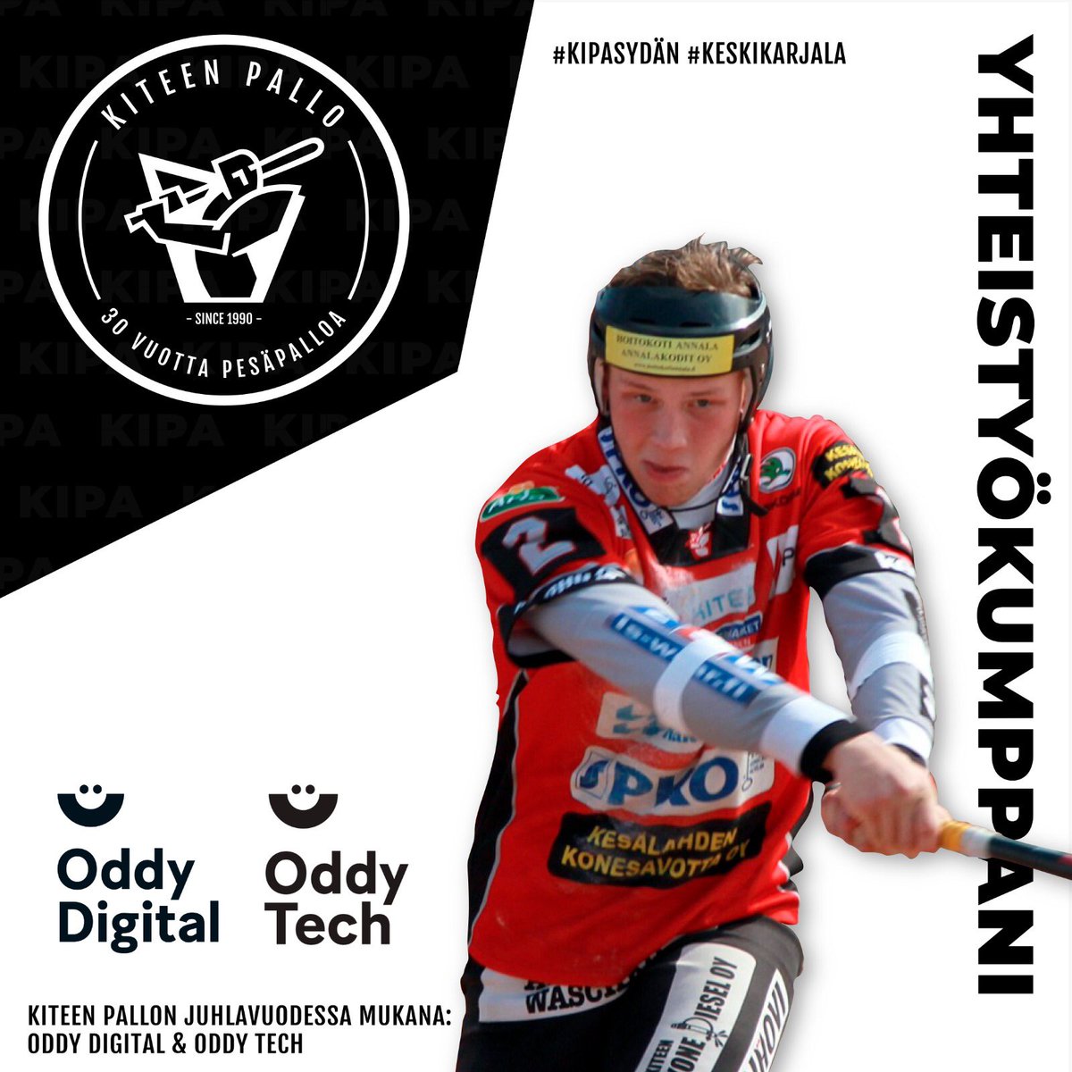 KiteenPallo90's tweet photo. Kiteen Pallon juhlavuodessa mukana Oddy Digital ja @oddytechnology!
Oddy Digitalista ja Oddy Techistä tuloksellista digimarkkinointia sekä avointa ja reilua teknologiakumppanuutta.
#kipasydän #keskikarjala #kipa90 #pesis #oddydigital #oddytech #welcometotheodderside https://t.co/BG1OddsTKu