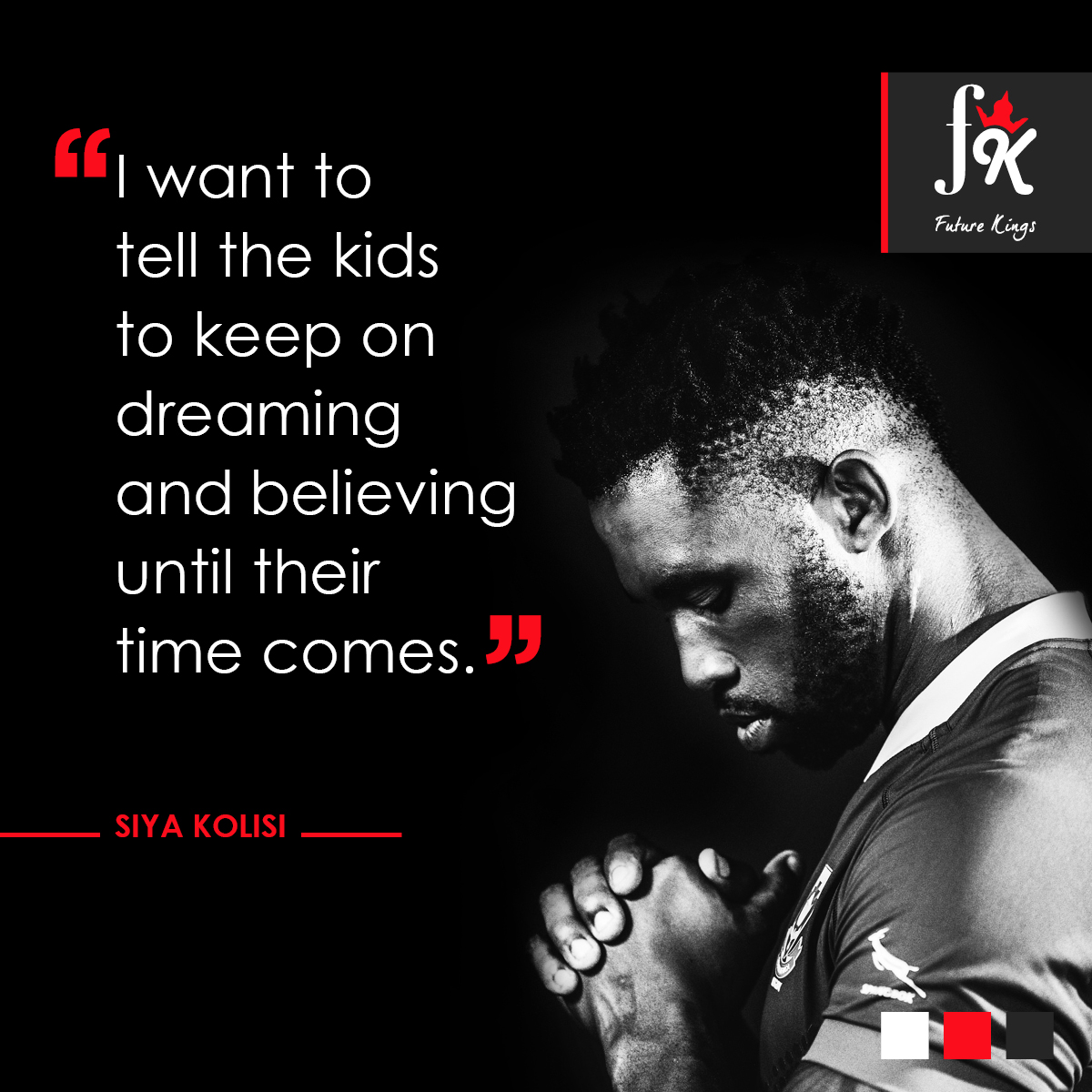 FuturekingsO's tweet photo. Today we salute a King
Siya Kolisi, the @Springboks captain who led the Boks to winning 2019 Rugby World Cup is a man who embraces responsibility. He is also a big believer in encouraging kids to follow their dreams. #FutureKings #OneBoyAtATime #BeThatGuy
@SiyaKolisi_Bear https://t.co/H9mQMHwEop