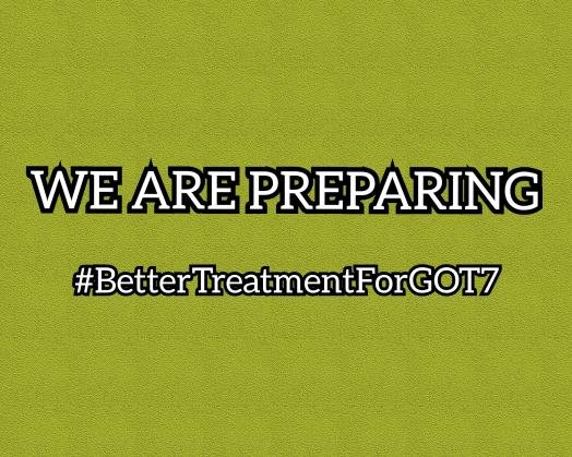 Igot7Worldwide's tweet photo. AHGASE, we are preparing!

#BetterTreatmentForGOT7
#GOT7 
@GOT7Official https://t.co/mmpnMqXP1J