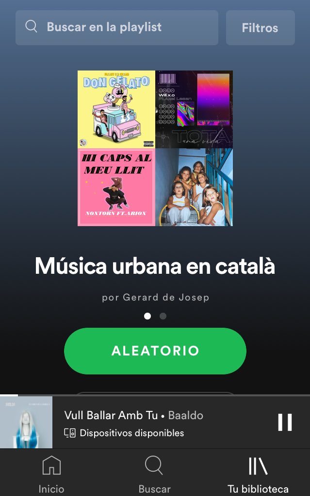 En els últims 3 anys, un centenar d’artistes han tret cançons en català en el marc de les músiques urbanes. Com que són moltíssims, els he posat tots en aquesta llista que he fet amb l’ajuda de la de <a href="/Laura7Teen/">lawra</a> i els textos d’<a href="/avvellanna/">avvellAnna</a> a <a href="/enderrock/">Enderrock</a> open.spotify.com/playlist/50TsM…