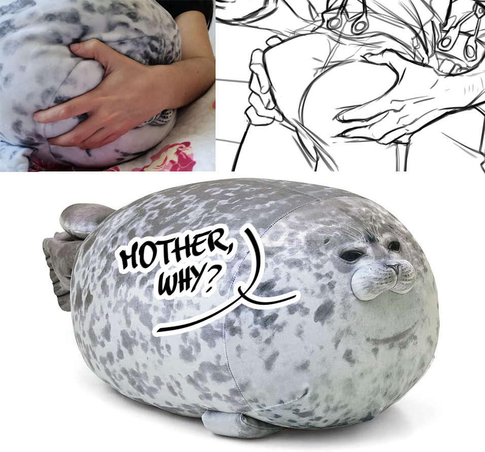 art tips: use the right tool. 

special thanks to Tanya (shinorisu on instagram) and her seal pillow. 