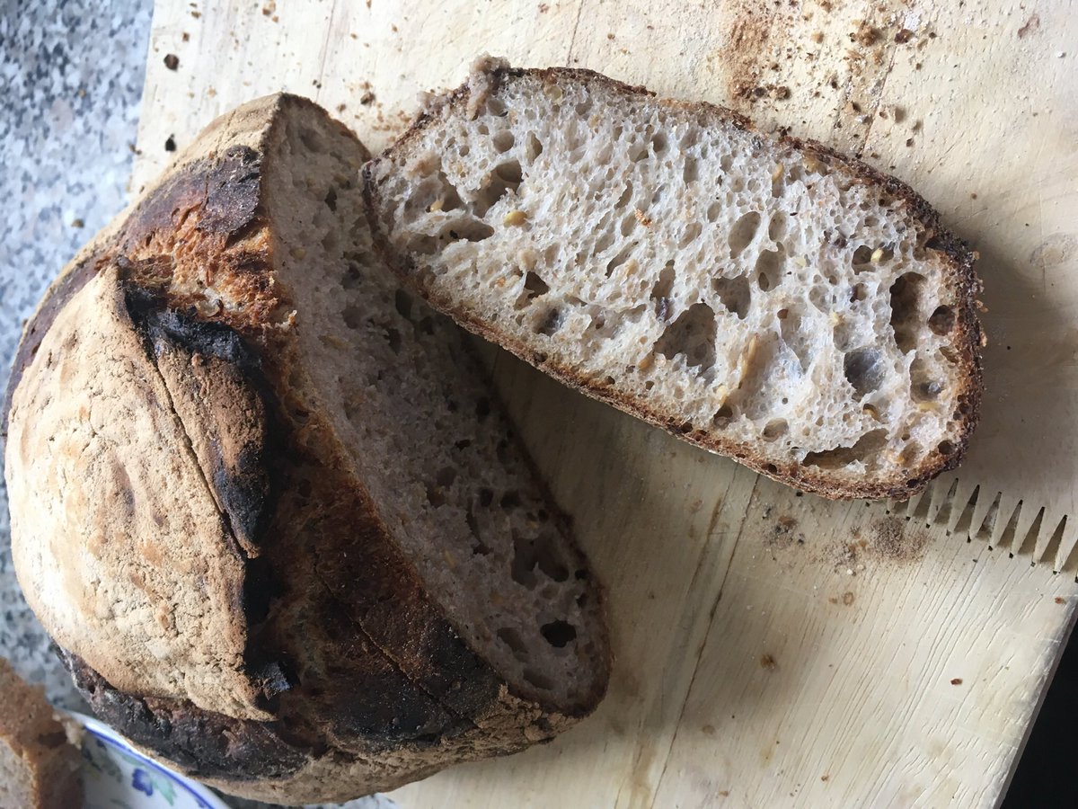 <a href="/elliotslondon/">Elliot's</a> having not known you guys before, I often buy your pizza these days. Yesterday I bought your fantastic #bread Delicious! #sourdoughbread @boroughmarket