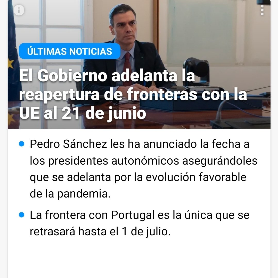 RaquelBlascoR's tweet photo. El Gobierno adelanta la reapertura de fronteras con la UE al 21 de junio
Pero si tú eres un R0, NO puedes escoger tu plaza de forma presencial una semana más tarde
No te preocupes, dispones de una #PlataformaSegura
para escoger el #MIR2020conGARANTIAS #FSEnlucha #fsentiemporeal https://t.co/RTBTjNxkCP