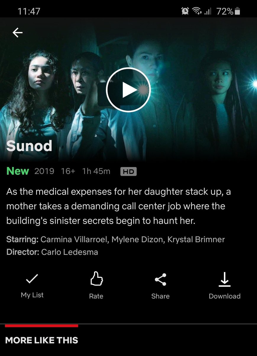 marlon_g_miguel's tweet photo. One of the best pinoy horror films in recent years. Superb acting from the cast. Brilliant cinematography and direction. Creepy twist at the end. Now streaming on Netflix. #SUNODonNETFLIX https://t.co/AWixmdxwZE
