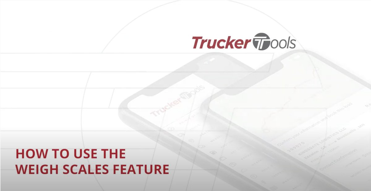 trucker_tools's tweet image. Watch this step by step video to learn how to use the weigh scale feature in the newly redesigned Trucker Tools app. bit.ly/2AeU4iR #truckertools #trucking