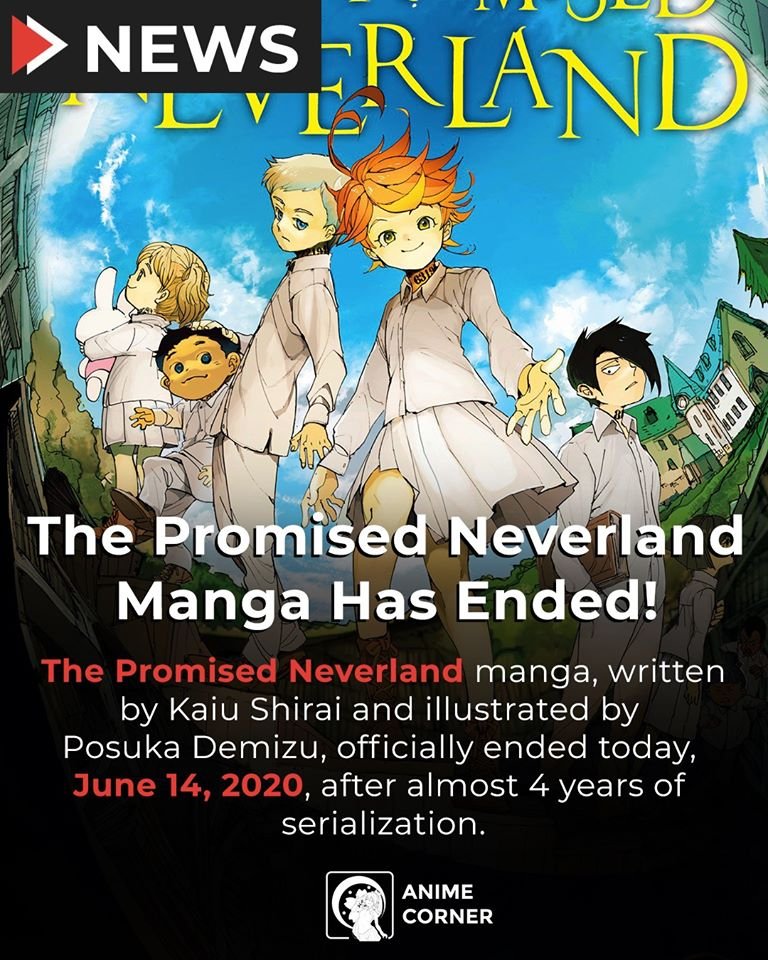 Anime Corner в Twitter: „The Promised Neverland (also known as Yakusoku no  Neverland) manga has officially ended! Congratulations to Kaiu Shirai  (story) and Posuka Demizu (illustration) for the successful run and wishing