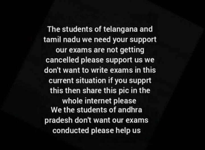 Aishu3404's tweet photo. #telanganagovernment
#tamilnadugovernment
#ysjagan
#APCM
#CancelAPExamsPromoteStudents https://t.co/RhzbcAzmQ5