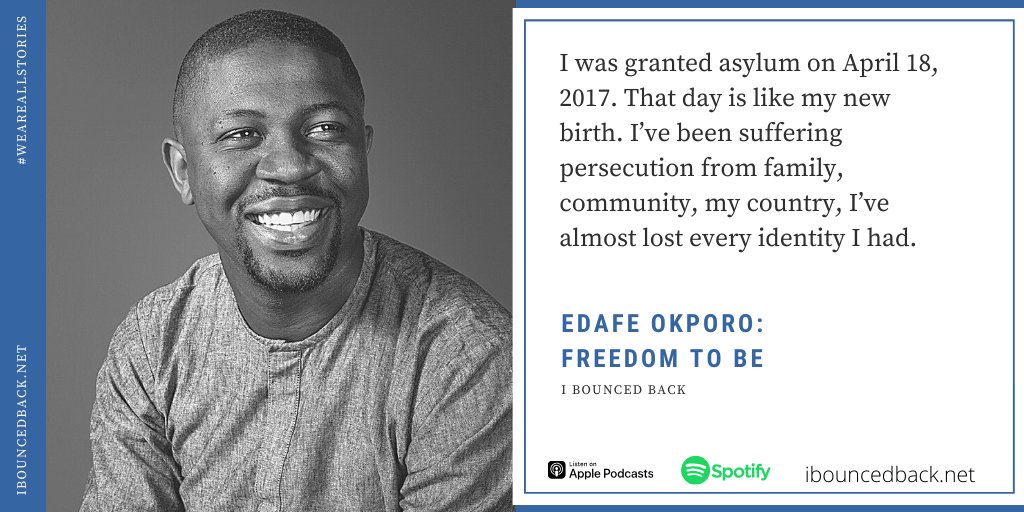 ibounced_back's tweet photo. 🆕Check out the latest episode of the #IBouncedBack podcast!
🎧Tune into #ApplePodcast #Spotify or #Stitcher or visit https://t.co/zFvn63c9JY & listen to @EdafeOkporo story.
#WeAreAllStories
#newpodcast #newepisode #pridemonth #refugeestories #inspiringstories https://t.co/16cV2OPjbY
