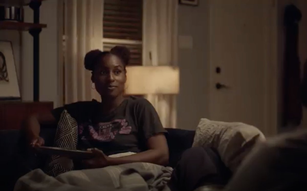 InsecureOutfits's tweet photo. Issa is wearing a Berry Gordy's The Last Dragon Tee #InsecureHBO #InsecureHBOOutfits https://t.co/iOlCDNgBbP