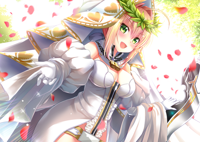 セイバー・ブライド ,ネロ・クラウディウス(Fate) 「嫁ネロちゃまをpixivに投稿しました→ https://t.co/HxD9fa」|泉水茜のイラスト