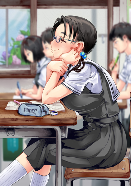 席替え後最初の体育は隣の女の子とする学校④ 