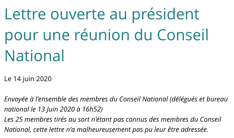 DumonsClement's tweet photo. "Nous, membres du Conseil National, demandons solennellement au Président de @UPR_Officiel  de bien vouloir convoquer ledit Conseil en séance plénière" https://t.co/uZjk5b037z https://t.co/rBTO2zgAF9