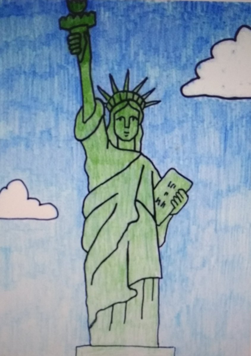 ruksi62's tweet photo. A symbol of hope,the statue of Liberty is captured in all her glory by yr-6.Hope is being able to see inspite of all the darkness.
#gemsinitogether
#
@tws @HeadmasterCarl @TwsVijaya
@ChandaUpreti26 https://t.co/lAGoiuMnfS
