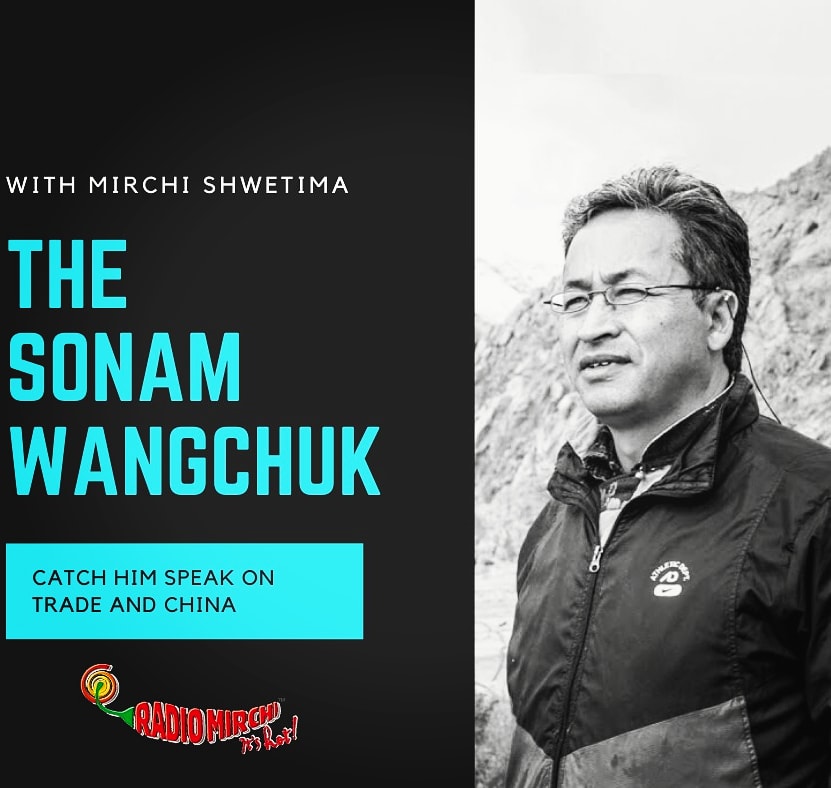 RJShwetima's tweet photo. This is Special.  NO ACTUALLY VERY special... 
From the time I watched #3idiots ; this Man has been a Real Inspiration not just for me but millions. 
Catch the Man himself Sonam Wangchuk Sir on my show tomorrow morning. @Wangchuk66
#SonamWangchuk #reallifehero #BoycottMadeInChina https://t.co/vERjWGNs5E