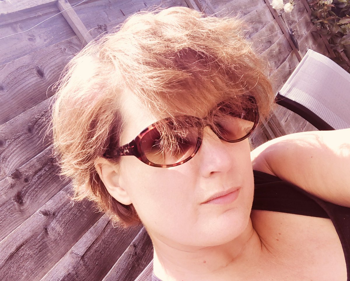 DeadPigeonSoc's tweet photo. It may come as no surprise that I have spent more money on my garden than my hair since lockdown began.  I was gardening earlier to an 80’s music megamix &amp; my hair just went with the flow!  🤣  #NotGoingOutLikeThis 😳🤣 https://t.co/VhSt9yazgm