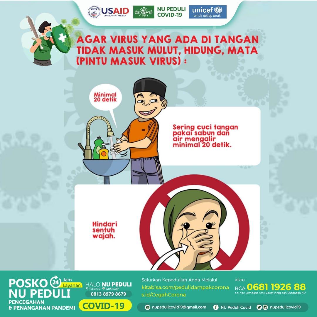 cho_ulfa's tweet photo. Simak dan bagikan ya.
Lakukan hal sederhana ini dalam kehidupan sehari-hari 😉

@nupedulicovid19 
@KabJombang 
@UNICEFIndonesia 

#COVID__19 
#satgasnucovid19 
#dirumahaja 
#pelajarNUJombang
#indonesiapulih
#unicef
#usaid https://t.co/FaGZ3asSRL