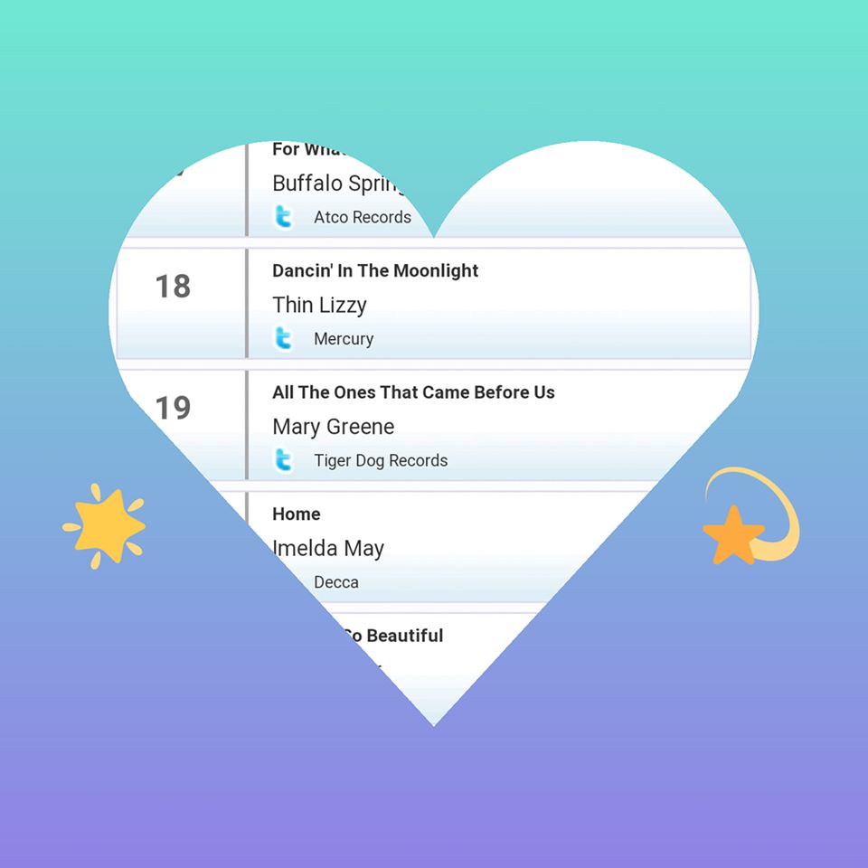 greenshinemusic's tweet photo. 💚⭐️Great stuff! ALL THE ONES THAT CAME BEFORE US sneaked up from No.38 yesterday to No.19 today @RTERadio1 #AirplayChart There I am knocking around with #thinlizzy Used nod off to Live&Dangerous as a teen.Thanks to everyone @RTERadio1Music rowing in behind it⭐️🚣♀️🚣♂️ https://t.co/TXOqiPD74O