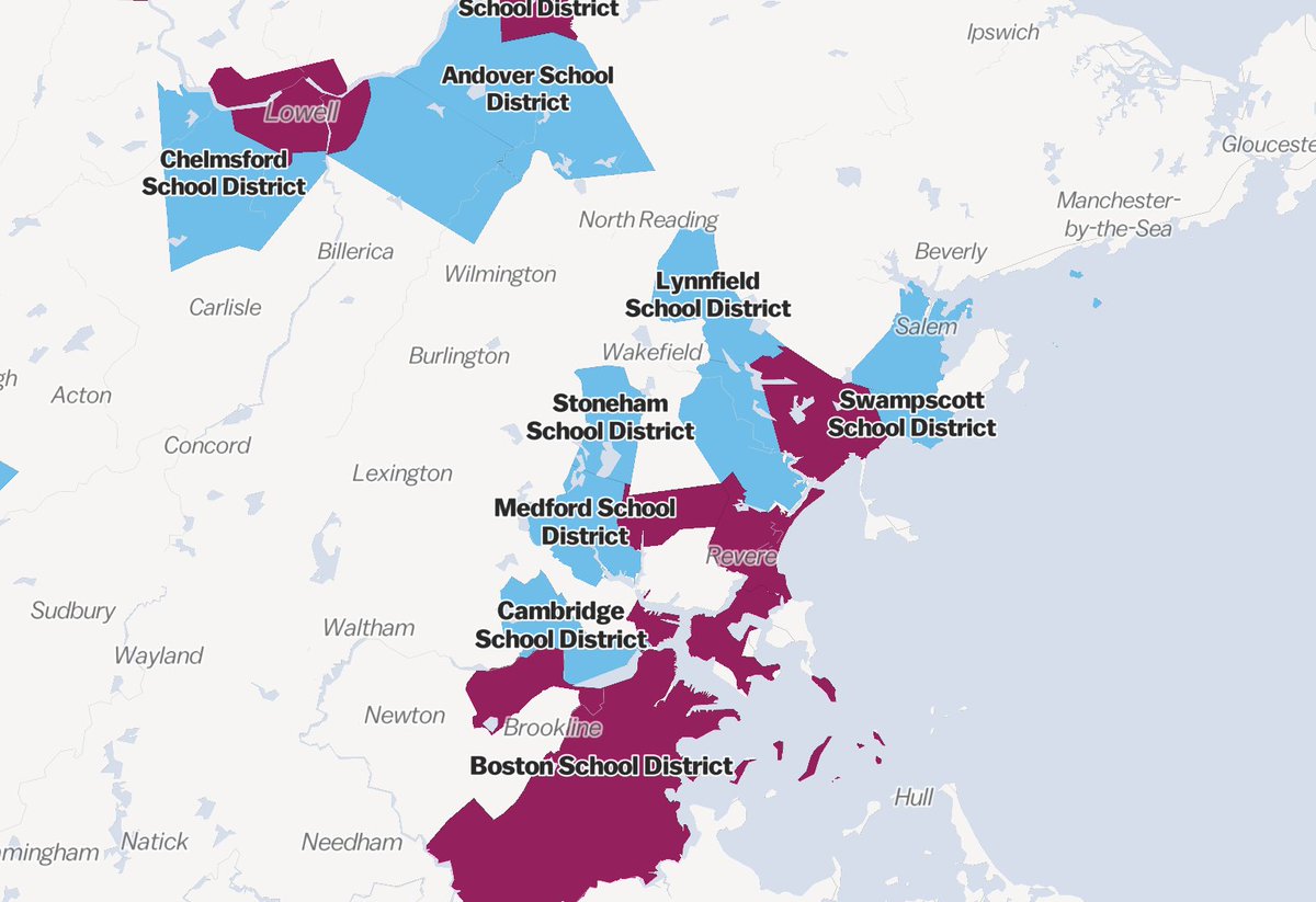 Here’s a great thing  @alv9n did for Vox a while back. How many books urging introspection do you need to read to see the problem with these patchworks of tiny school districts in northeastern suburbs? https://www.vox.com/policy-and-politics/2019/7/25/20703660/school-segregation-district-borders-map-data