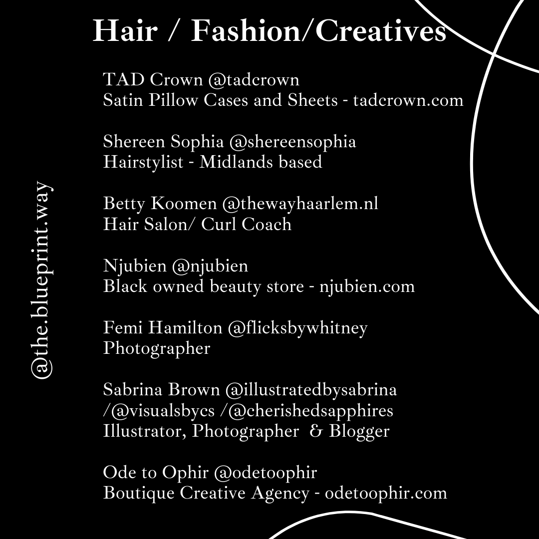 blueprintway's tweet photo. Part 2 of black owned businesses today
#TheBlueprintWay #blacklivesmatter #racism  #racialtrauma #antiracist #mentalhealth #decolonisingbusiness #amplifymelanatedvoices #MillennialTherapist #BlackMentalHealth #BlackFemaleTherapists #BlackMentalHealthMatters https://t.co/0jPWZxuLmh
