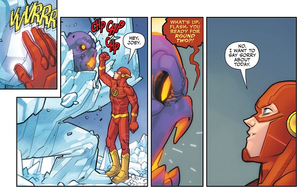 emea's tweet image. El contraste entre el Flash "oficial" de DC a tope de testosterona, con un Joshua Williamson que escribe como si todavía estuviera en 2012, y el supercuqui Flash "digital only" que dibuja David Lafuente duele mucho #flash755 #fastestmanalive