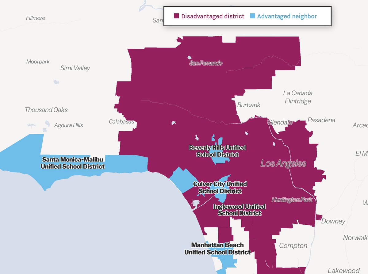 Perhaps the funniest one of these … how come Santa Monica combined its school district with Malibu rather than with the city it’s adjacent to?Santa Monica announced they’re adopting the  #8cantwait reforms which is nice.