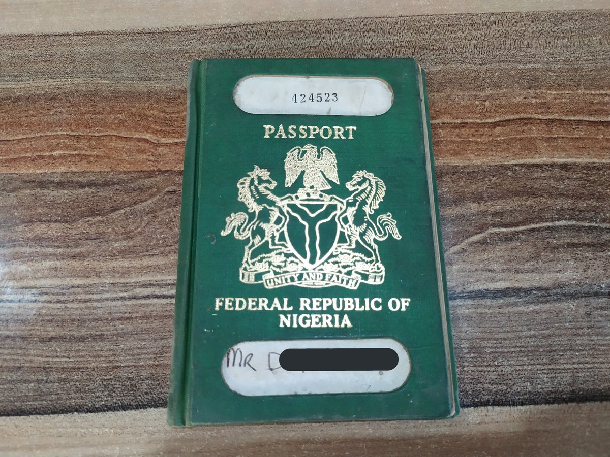 My friend's dad kept all his Nigerian passports from his very first. These two are from 1977 and 1989.
