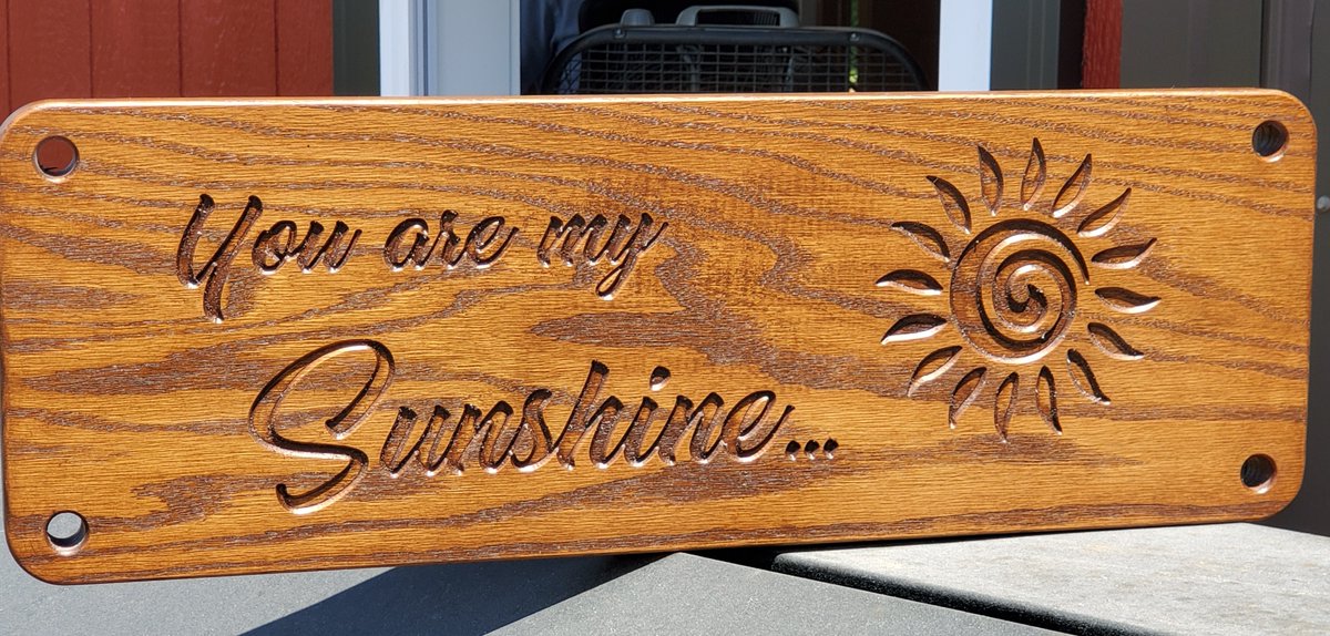 cottage_green's tweet photo. You Are My Sunshine☀️Solid Oak☀️Engraved☀️Tree Swings🇺🇸Made in the USA by https://t.co/mxWEx0l0jL #Woodworking #USA #Sunshine #weddings #familytime #handmade #OakSwing #WoodSwing #treeswing 24" x 8" x 1" Renderings provided! https://t.co/9PXDHzSwrn