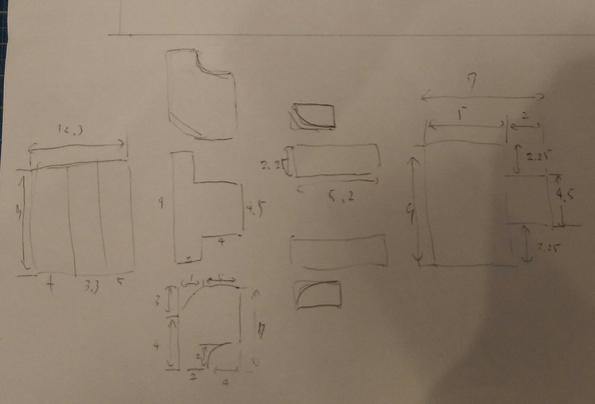 Morio トラックのキャビン部分の設計図 雑 ダンボール工作