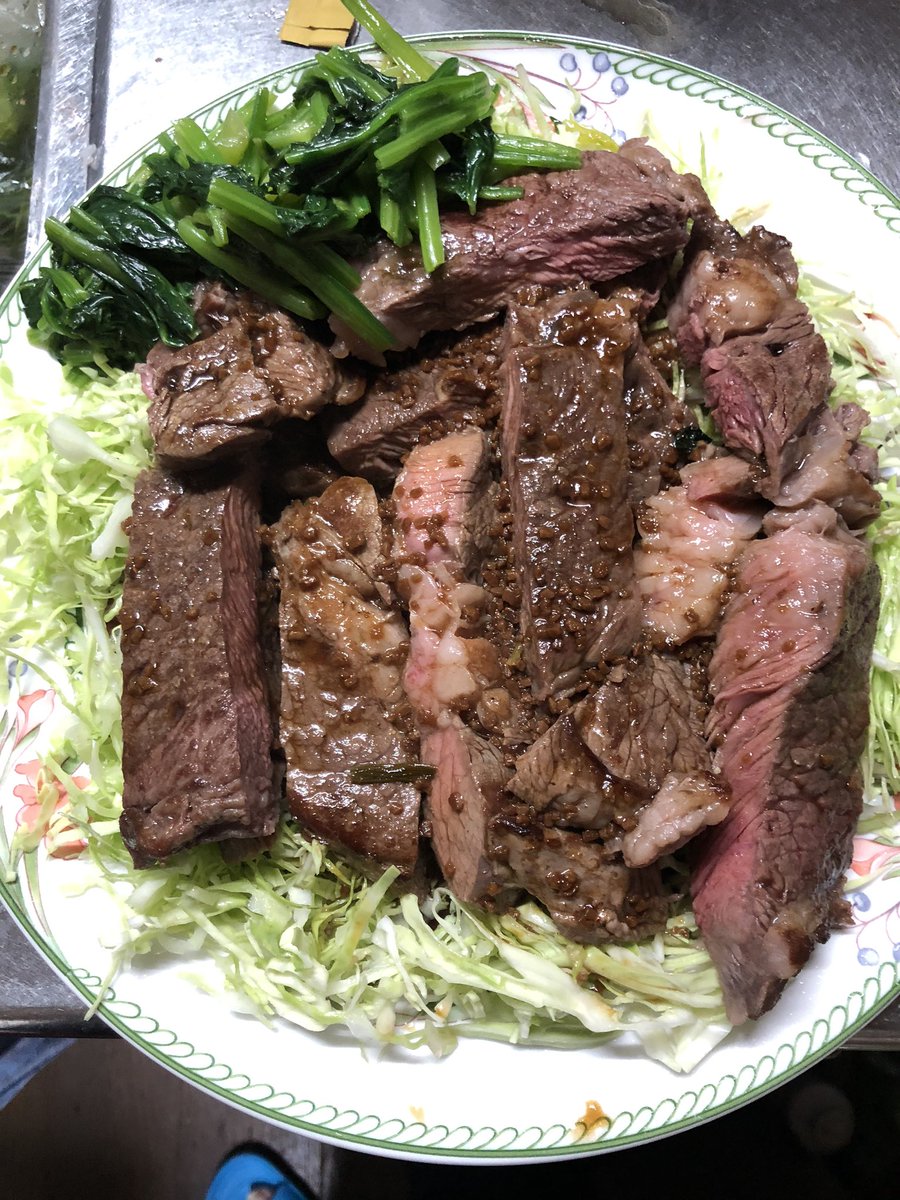 肉焼いた 