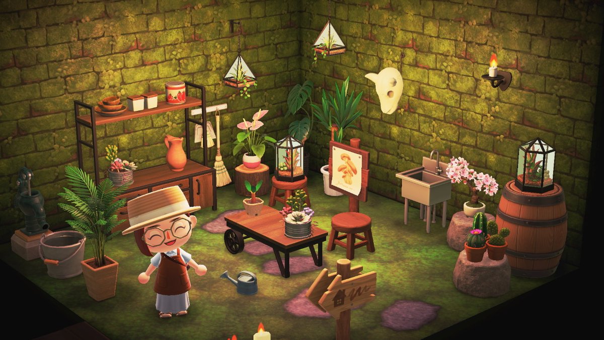 viridianhouse's tweet photo. my mossy room #AnimalCrossing #ACNH #NintendoSwitch https://t.co/pgaIZMmvmd