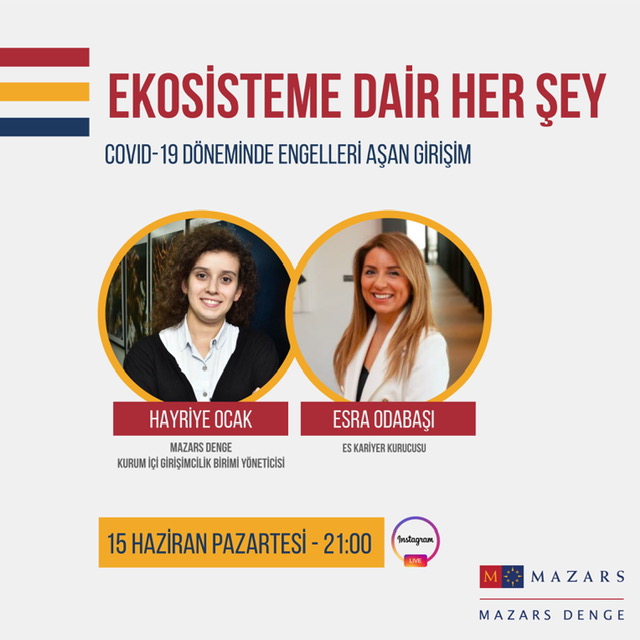 ForvisMazarsTR's tweet photo. Engelli istihdamı girişimi @es_kariyer’in kurucusu Esra Odabaşı ile Covid-19 Döneminde engelleri aşan girişimi hakkında Mazars Denge İnstagram hesabında 15 Haziran Pazartesi canlı yayın yapacağız. 21:00’da bekleriz. https://t.co/ftPXhmUn3D