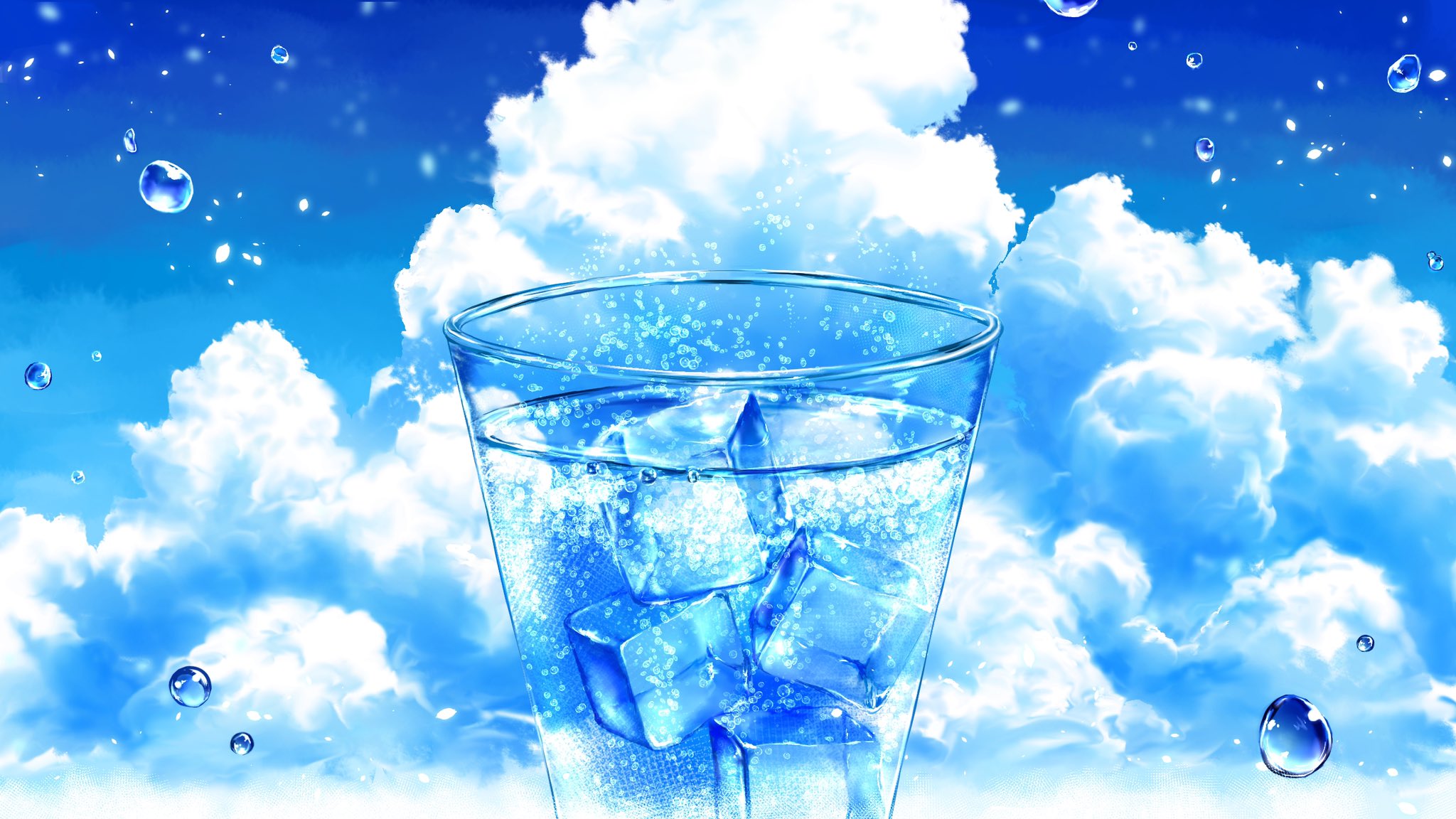傘 ３ ミツカサ T Co Xsjpt79eia イラストを描かせていただきました 氷が難しく悪戦苦闘しましたが 頑張って描きあげました 夏らしい爽やかな曲です 聞いてみてくださいな イラスト 絵師 風景 雲 サイダー T Co I4izuxwr8t