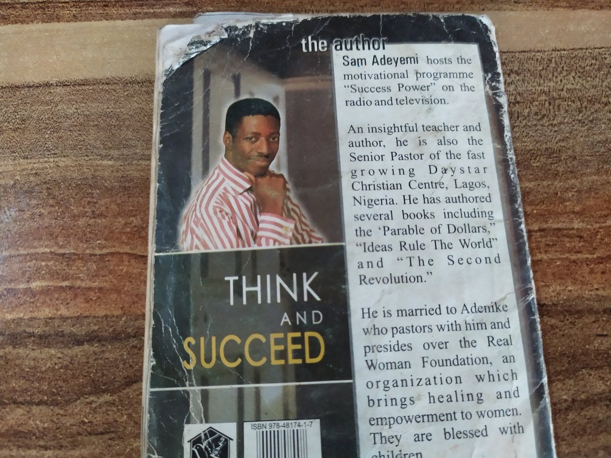 Found one of Rev.  @sam_adeyemi's books from 1999 in the bookshelf where my friend's dad kept his most precious ones. I attend  @DaystarNG. Seeing this made me smile.