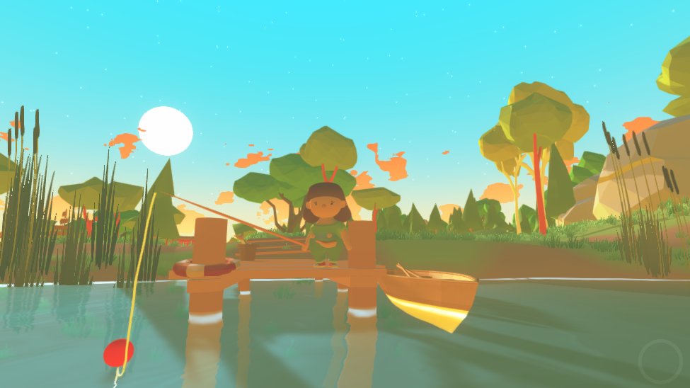 Einzelfahrkarte's tweet photo. Meet Carla 🎣👧#GoneFishing #unity3d #indiedev https://t.co/6K504oAEBq